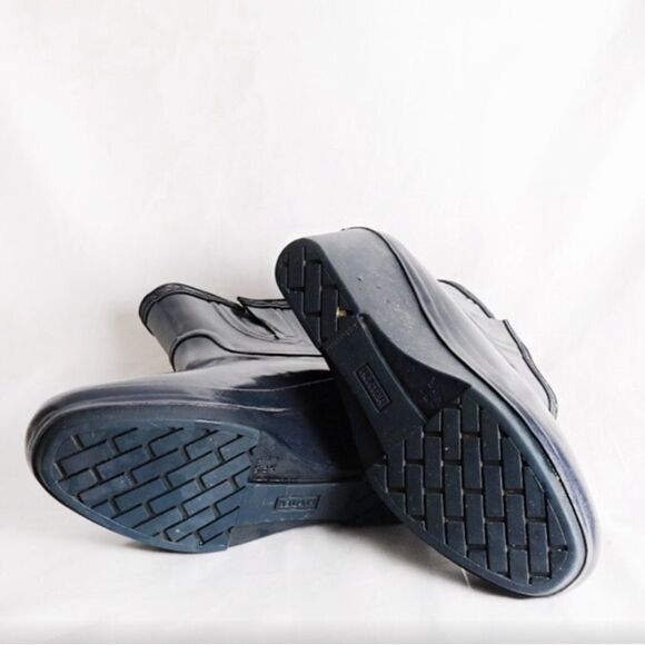 HUNTER Boots Aston Gloss Wedge Ankle Booties Blue Size 8. - Picture 5 of 7